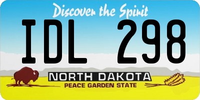 ND license plate IDL298
