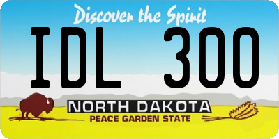 ND license plate IDL300