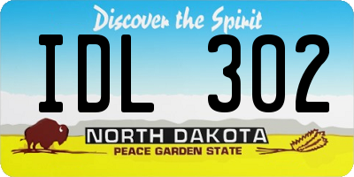 ND license plate IDL302