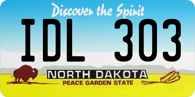 ND license plate IDL303