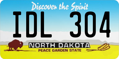 ND license plate IDL304