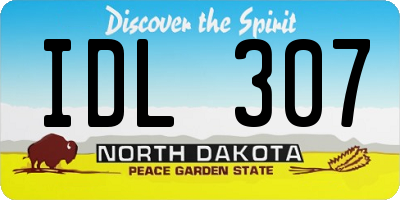ND license plate IDL307