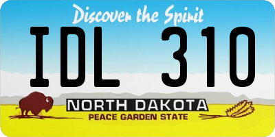 ND license plate IDL310