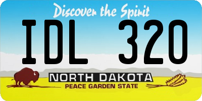 ND license plate IDL320