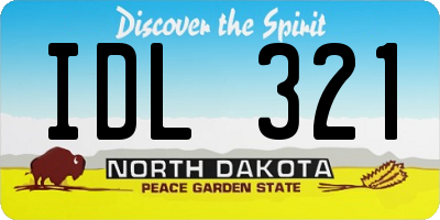 ND license plate IDL321