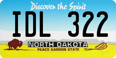 ND license plate IDL322