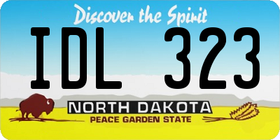 ND license plate IDL323