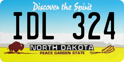 ND license plate IDL324