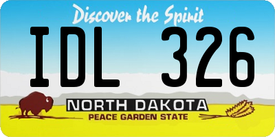 ND license plate IDL326