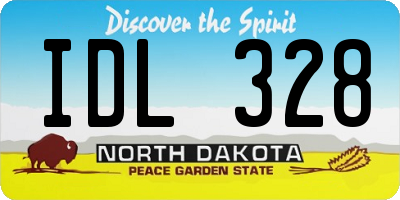 ND license plate IDL328