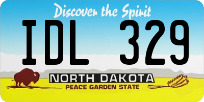 ND license plate IDL329
