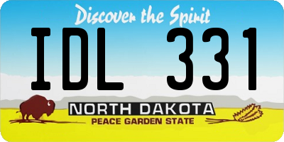 ND license plate IDL331