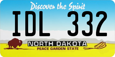 ND license plate IDL332