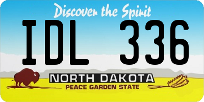 ND license plate IDL336