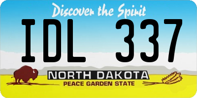 ND license plate IDL337