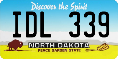 ND license plate IDL339