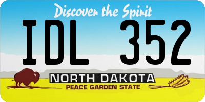 ND license plate IDL352