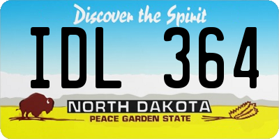 ND license plate IDL364