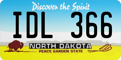ND license plate IDL366