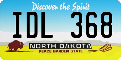 ND license plate IDL368