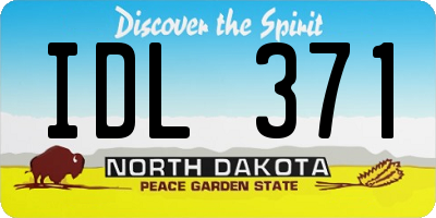 ND license plate IDL371