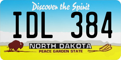 ND license plate IDL384