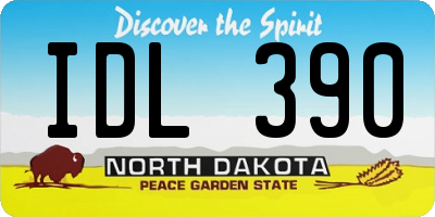 ND license plate IDL390