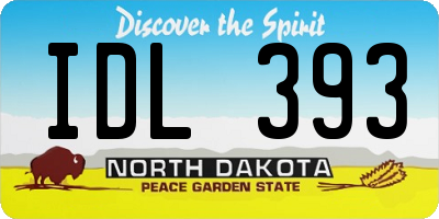 ND license plate IDL393