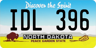 ND license plate IDL396