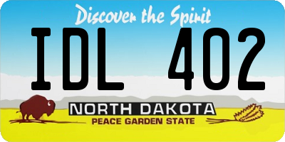 ND license plate IDL402