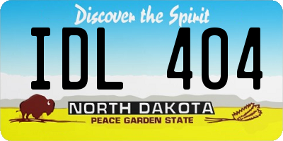 ND license plate IDL404