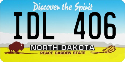 ND license plate IDL406