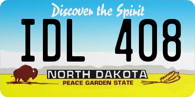 ND license plate IDL408