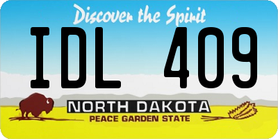 ND license plate IDL409