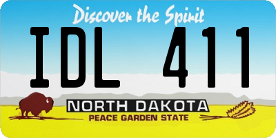 ND license plate IDL411