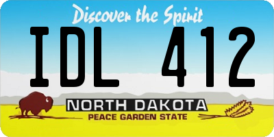 ND license plate IDL412