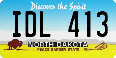 ND license plate IDL413