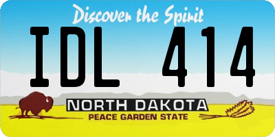 ND license plate IDL414
