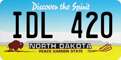 ND license plate IDL420