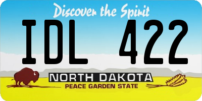 ND license plate IDL422