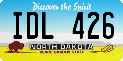 ND license plate IDL426
