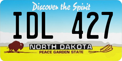 ND license plate IDL427