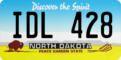 ND license plate IDL428