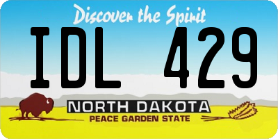 ND license plate IDL429