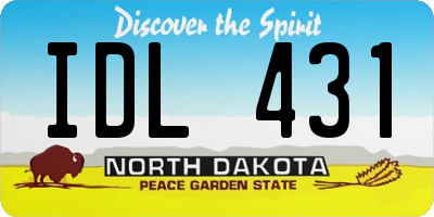 ND license plate IDL431