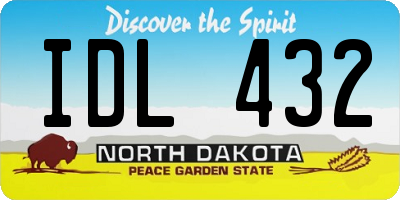 ND license plate IDL432