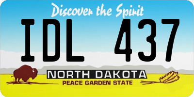 ND license plate IDL437