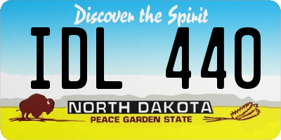 ND license plate IDL440