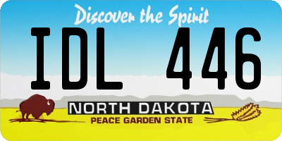 ND license plate IDL446