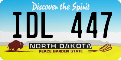 ND license plate IDL447